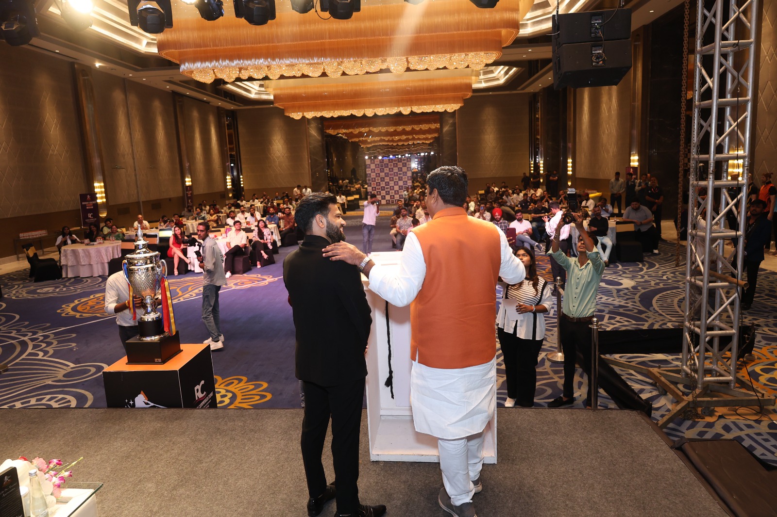 Corporate awards ceremony and gala in a ballroom